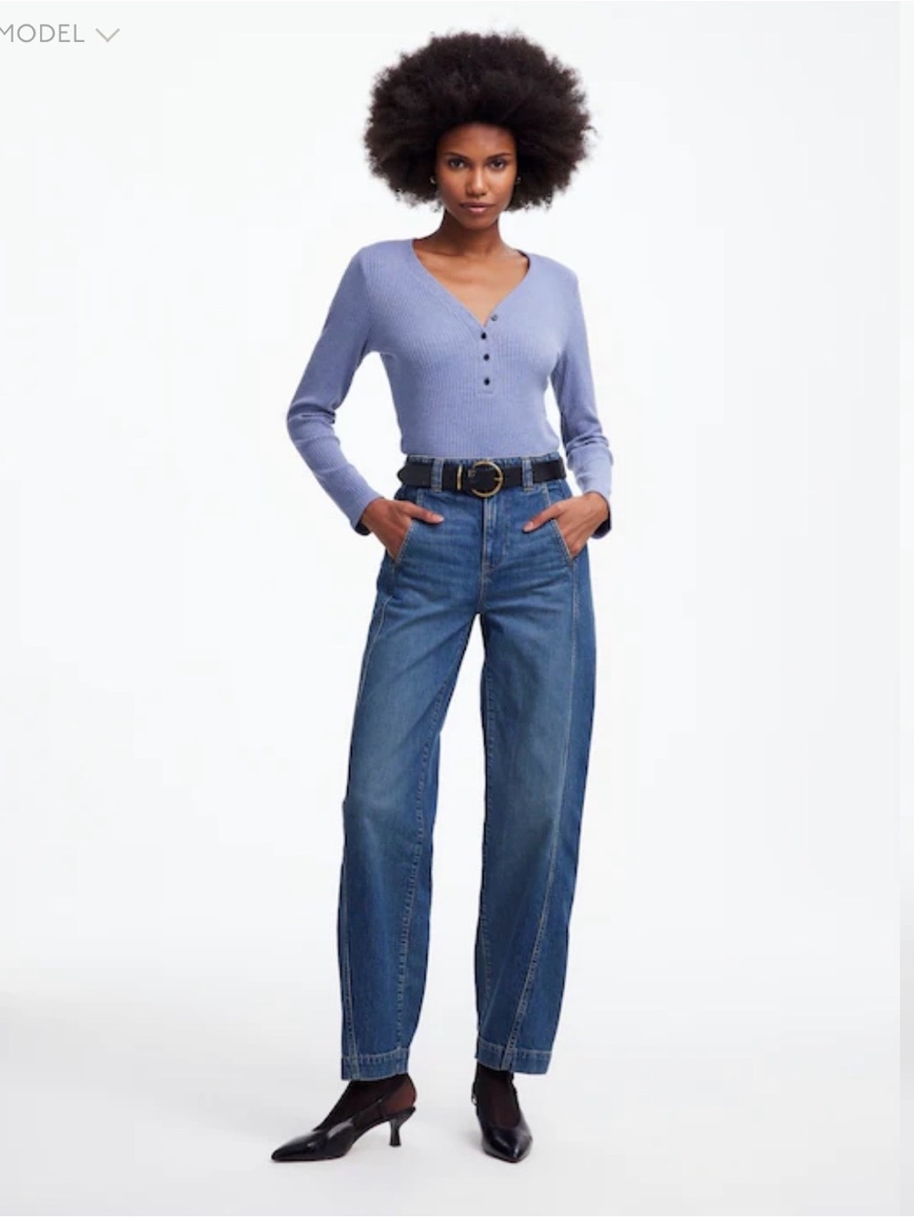 Madewell Tapered Denim Trouser Jeans Size 27 workwear casual preppy